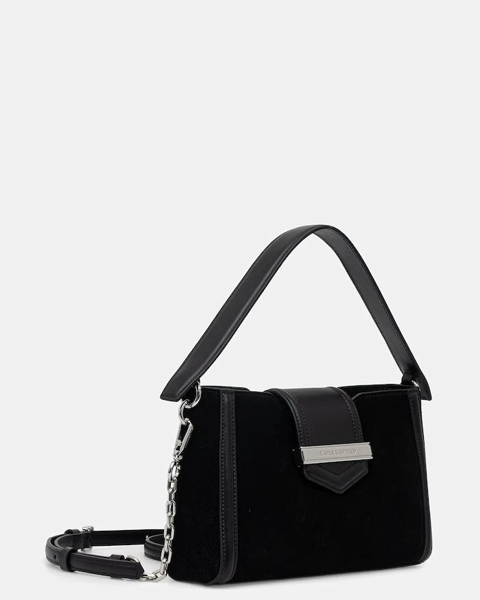 Karl Lagerfeld чанта crossbody дамска от велур