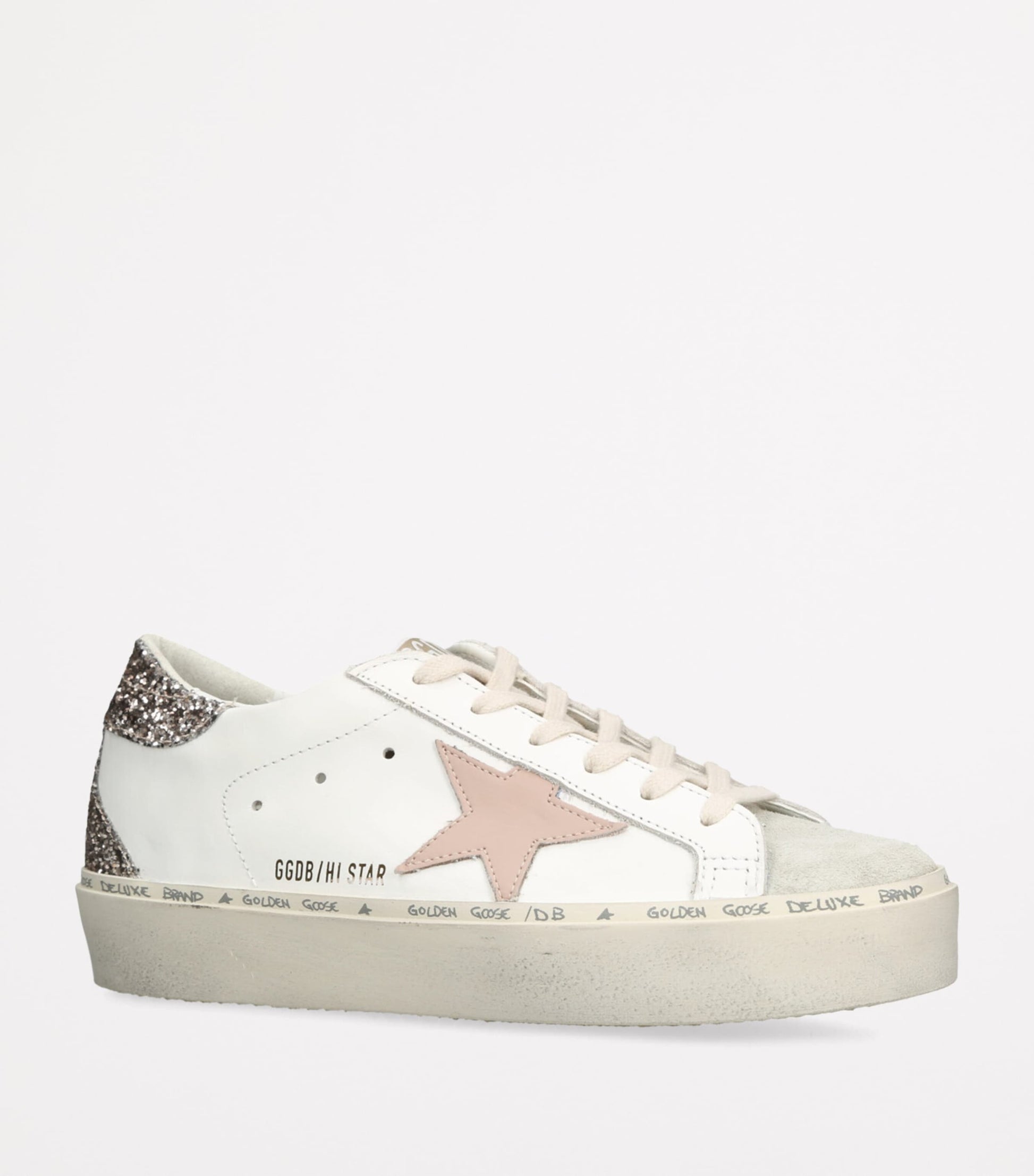 Golden Goose White Suede Hi Star Sneakers