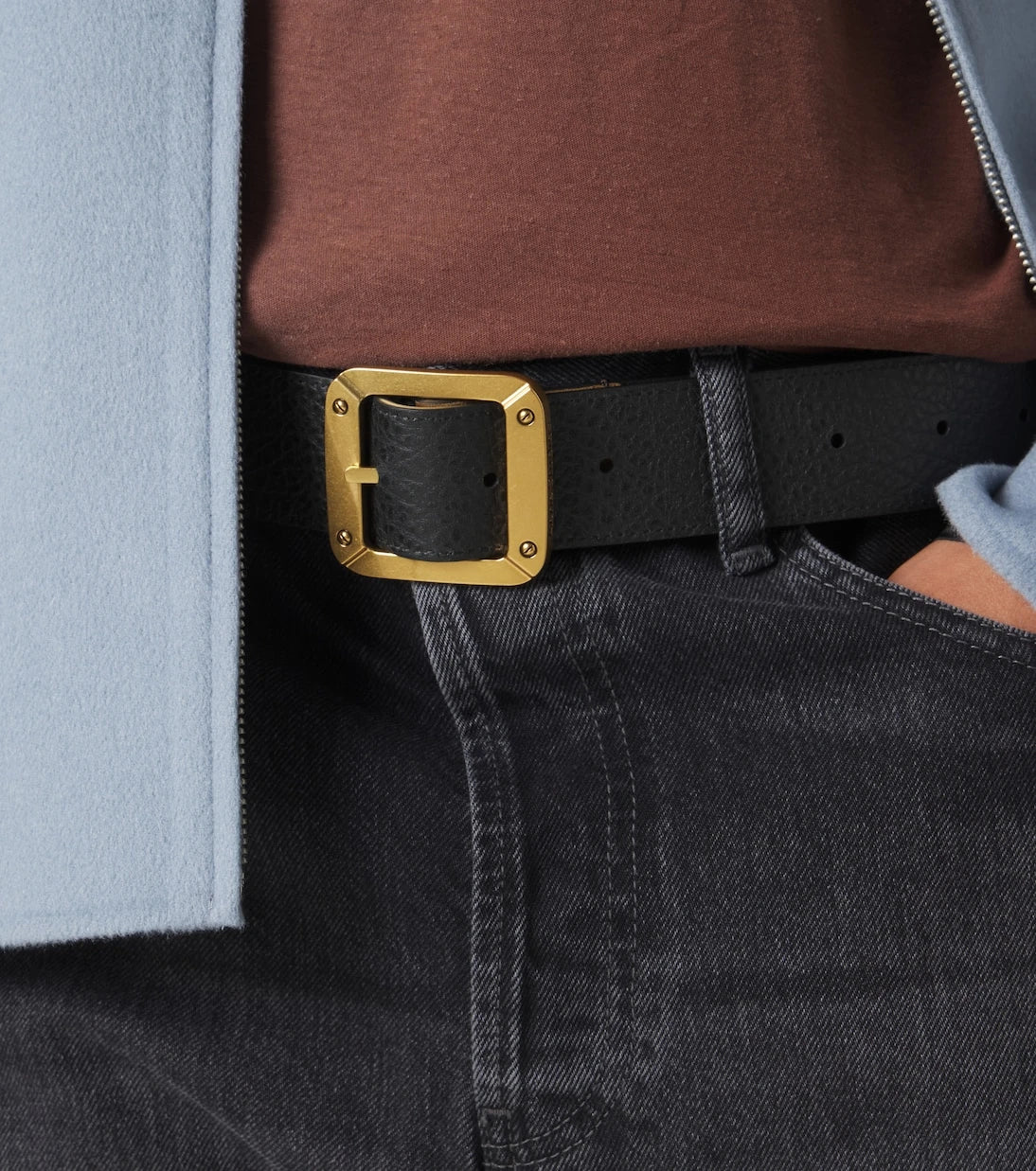 Acne Studios - Reversible leather and suede belt