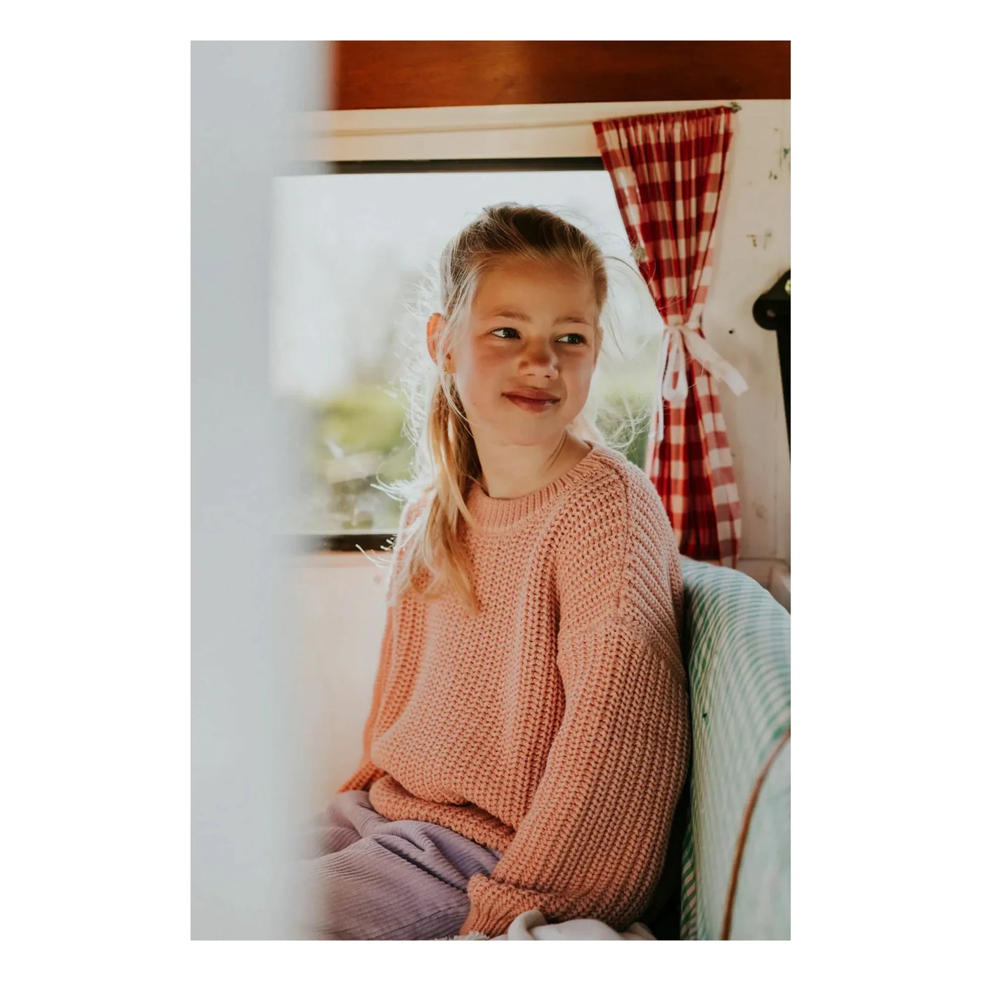 Yuki - Organic Cotton Chunky Sweater | Peach