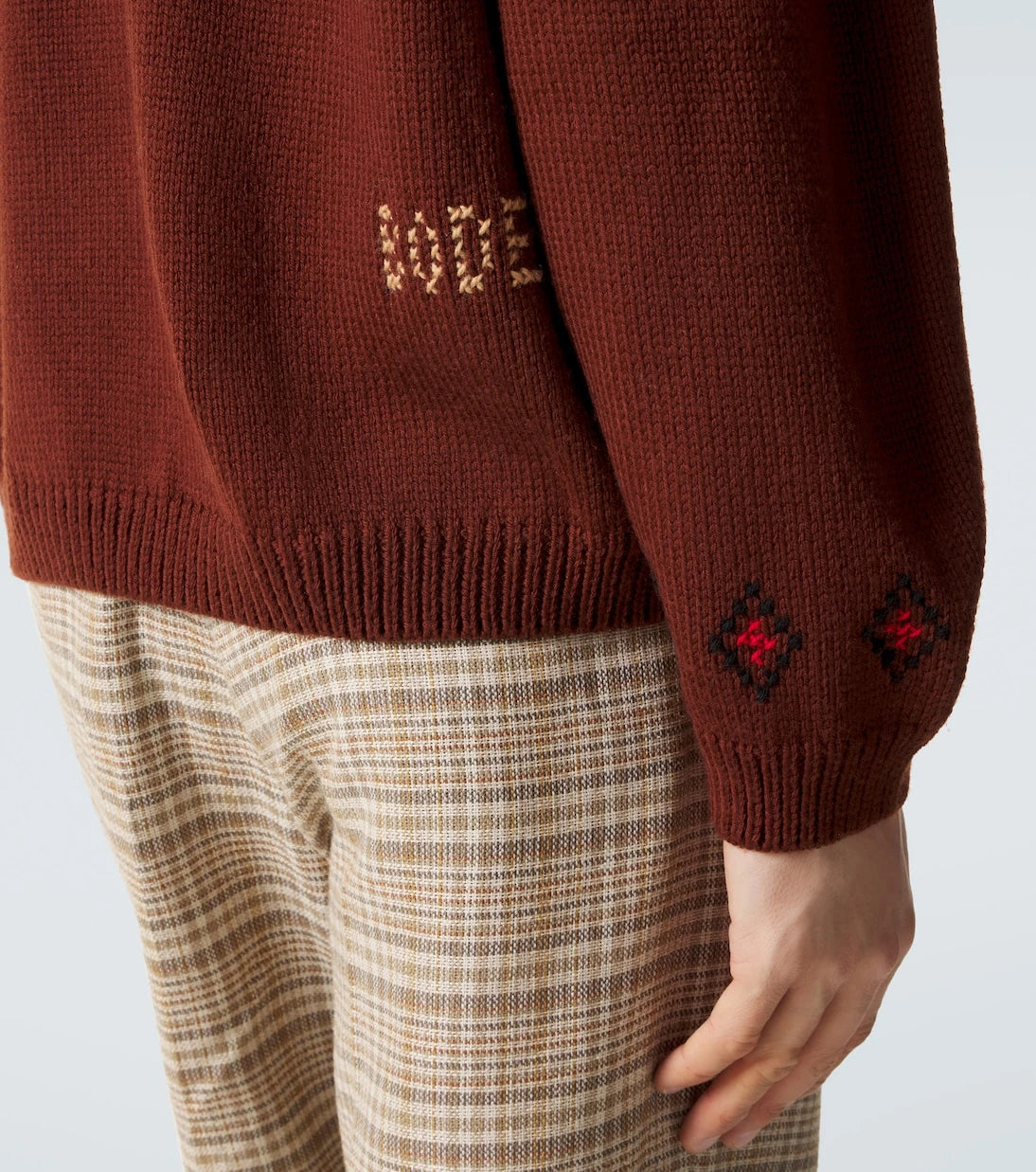 Bode - Scottie embroidered wool sweater