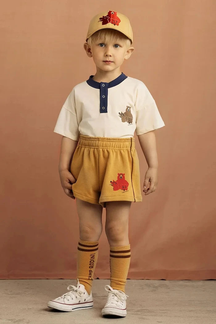 Детска памучна тениска Mini Rodini Camp Rodini