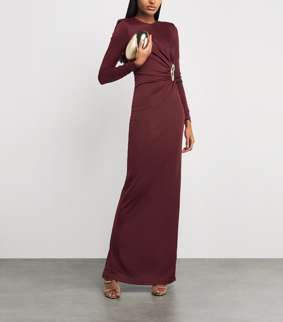 Burgundy Cut-Out Mischa Maxi Dress
