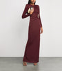 Rebecca Vallance Burgundy Cut-Out Mischa Maxi Dress