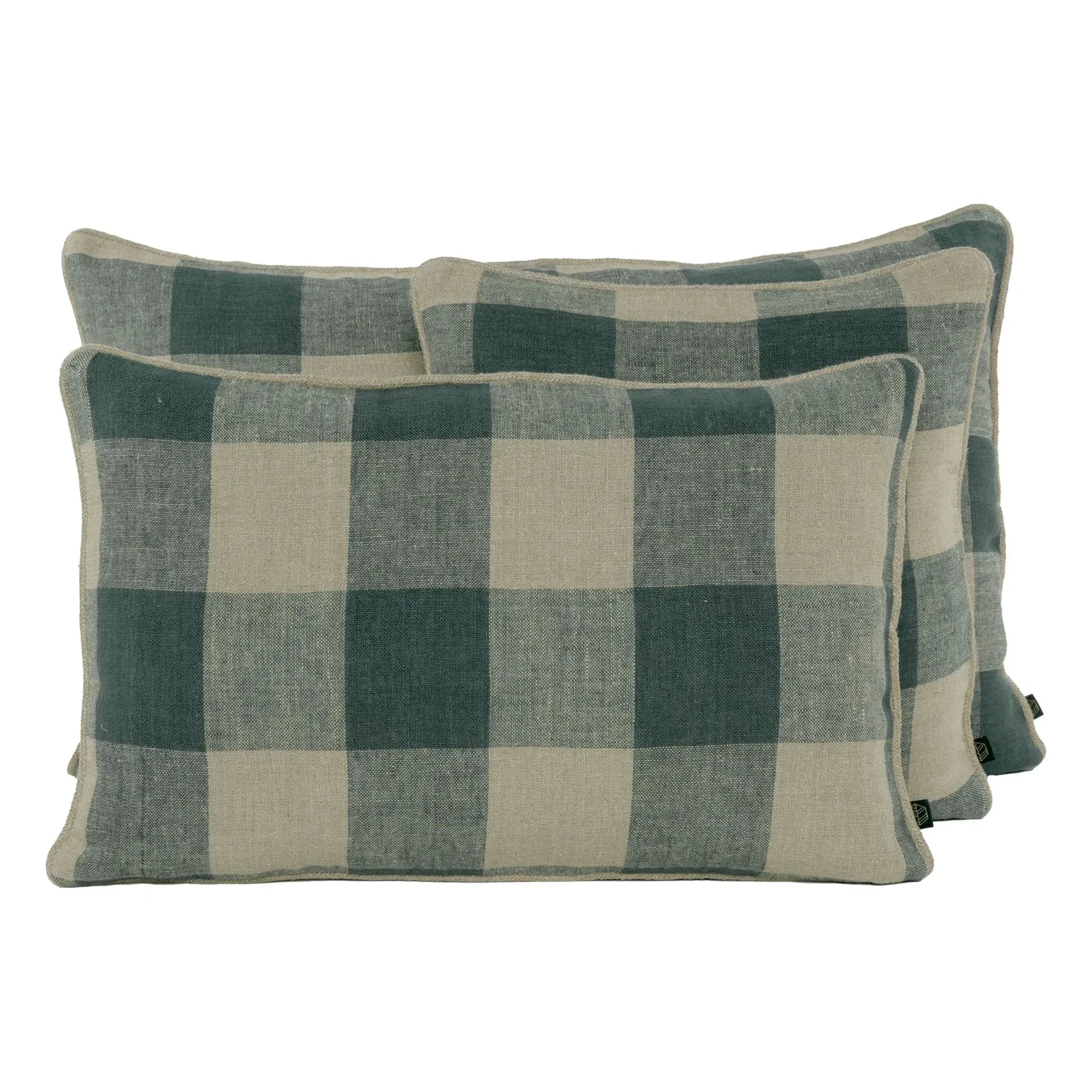 Haomy - Palma washed linen cushion cover | Blue