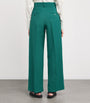 Green Virgin Wool Tailored Trousers