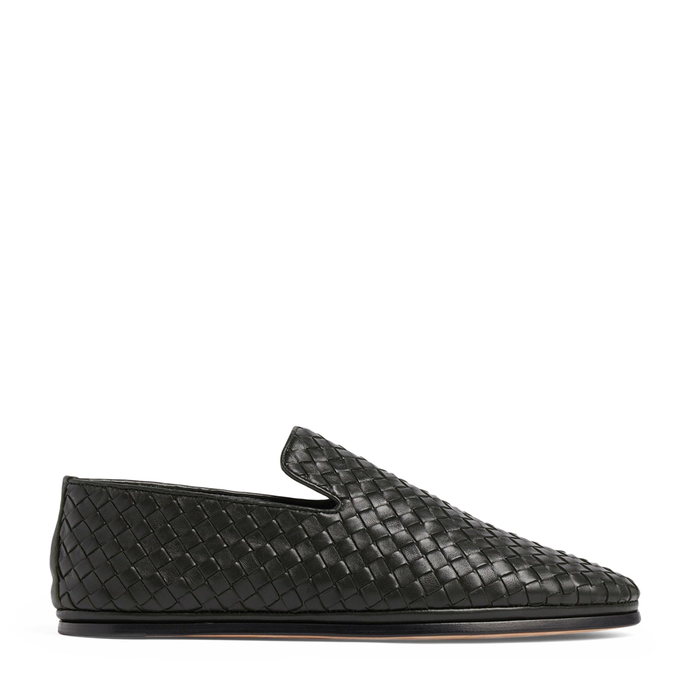 Leather Intrecciato Loafers