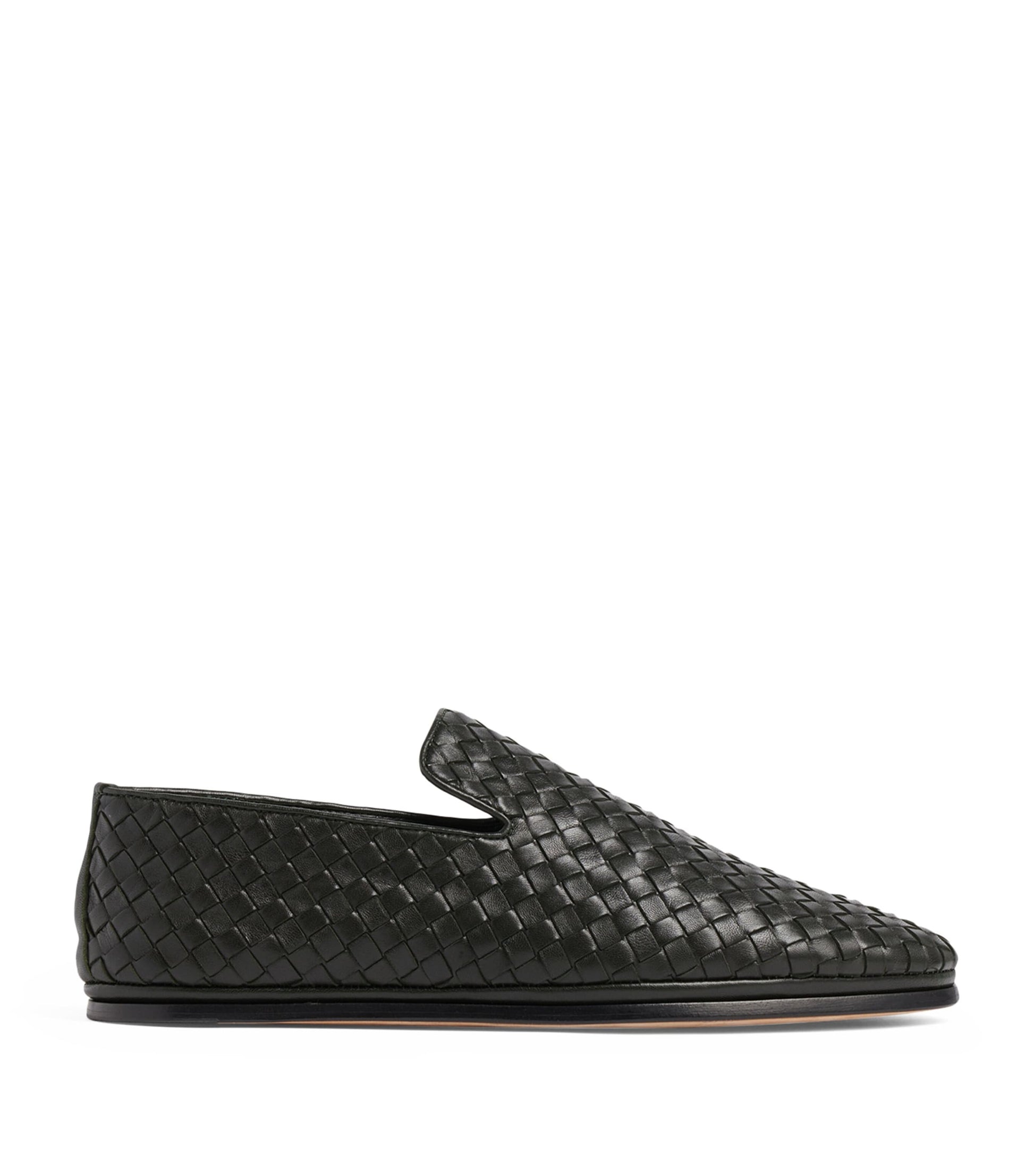 Leather Intrecciato Loafers