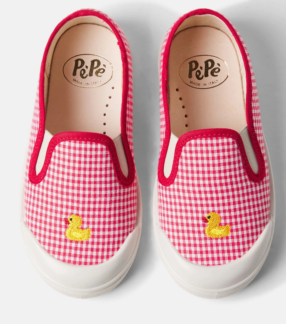 PèPè - Checked embroidered slip-on sneakers