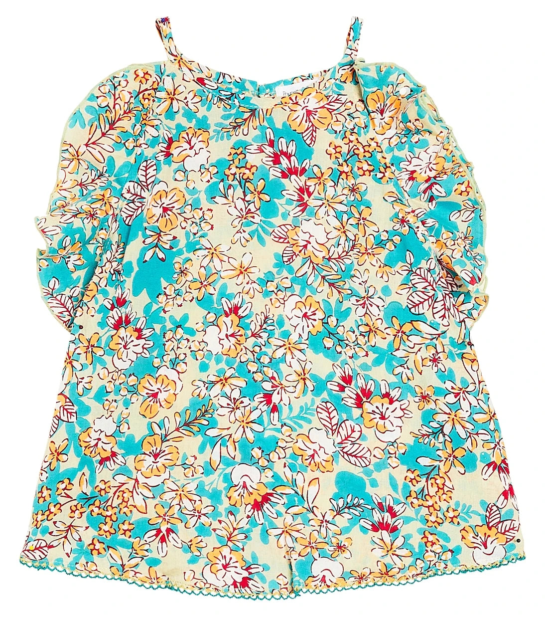 Poupette St Barth Kids - Alida floral ruffled top