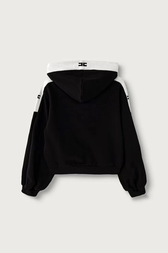 Pamuktan çocuklar için fermuarlı ve kapüşonlu sweatshirt