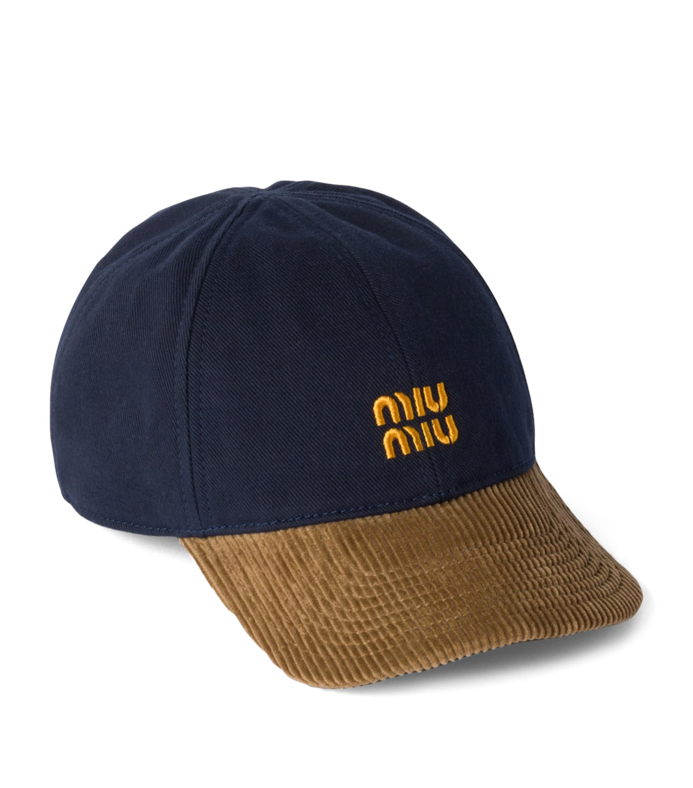 Blue Denim Corduroy Baseball Cap