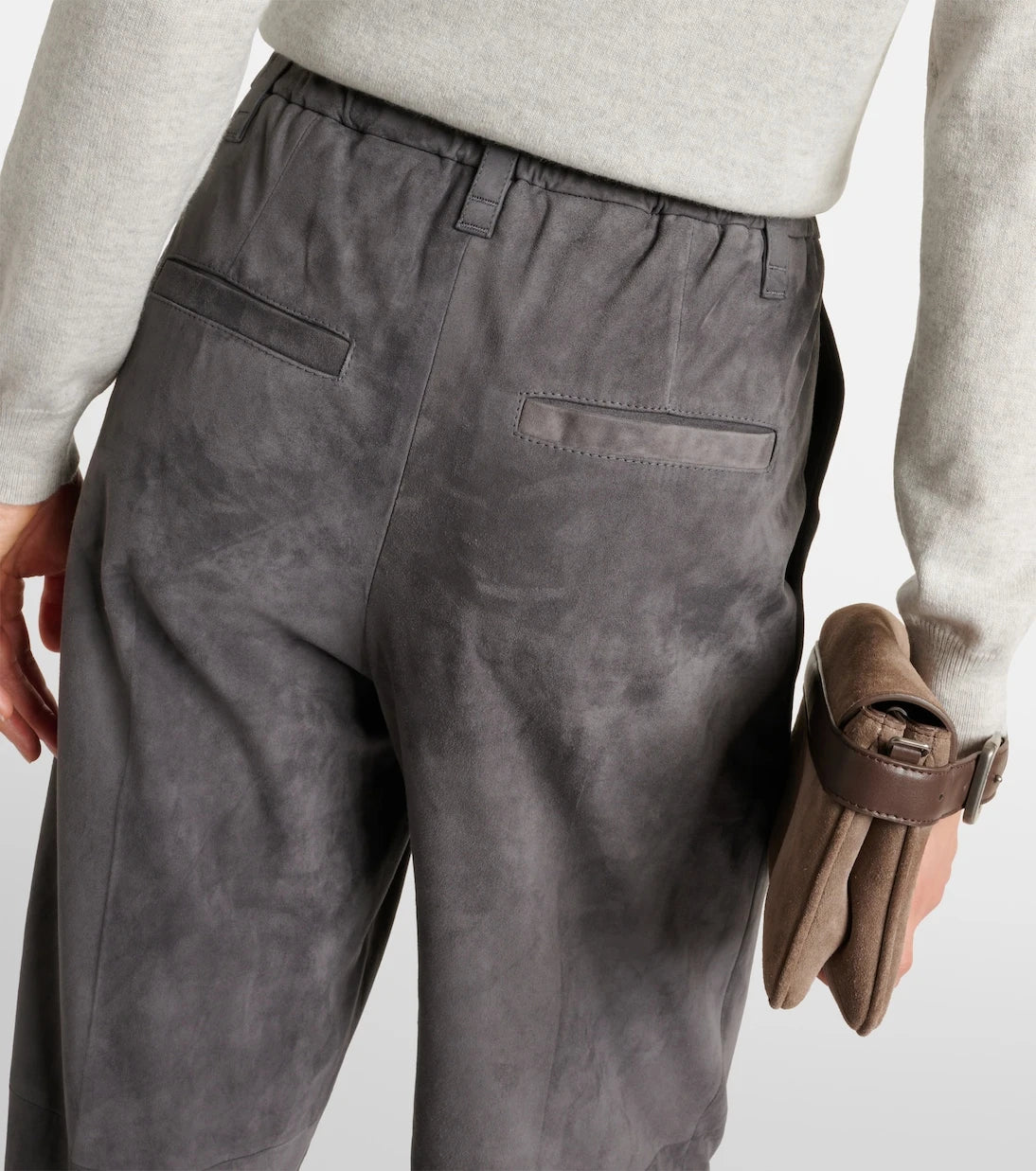 Brunello Cucinelli - Suede straight pants