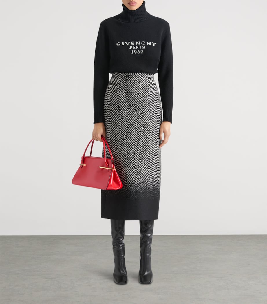 Givenchy Multi Wool-Blend Midi Skirt