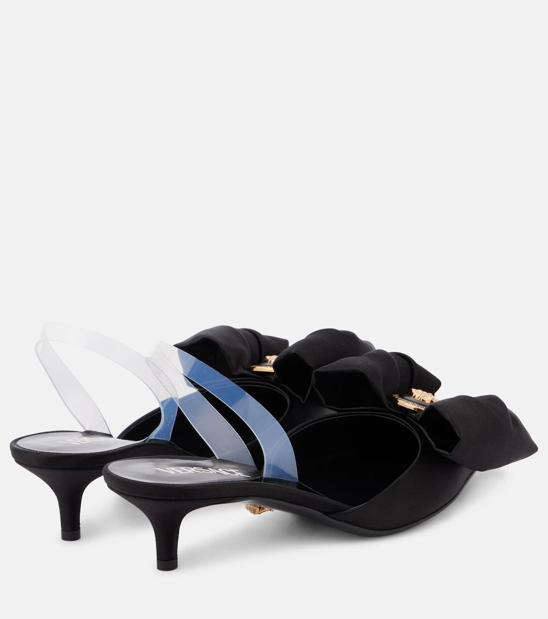 Versace - Alia 45 satin slingback pumps