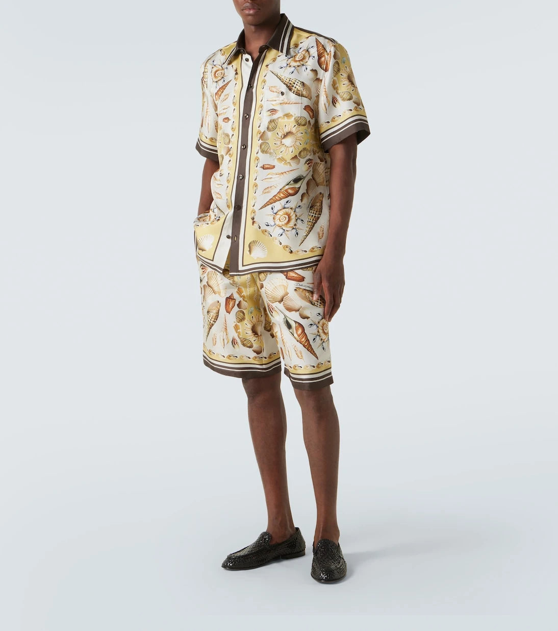 Dolce&Gabbana - Printed silk twill bowling shirt