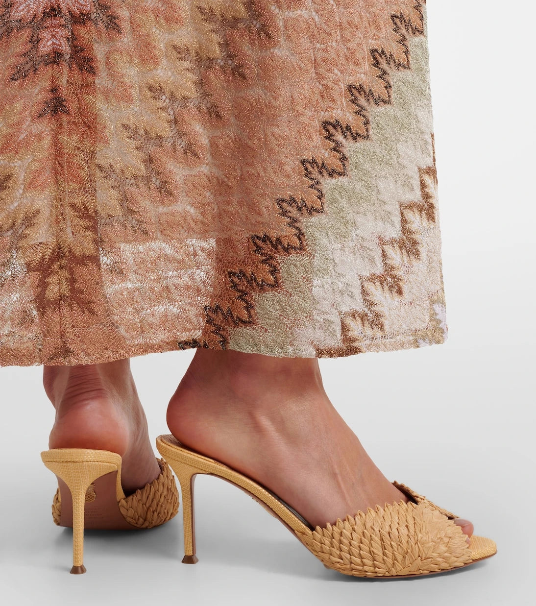 Aquazzura - Rio Flirt raffia mules