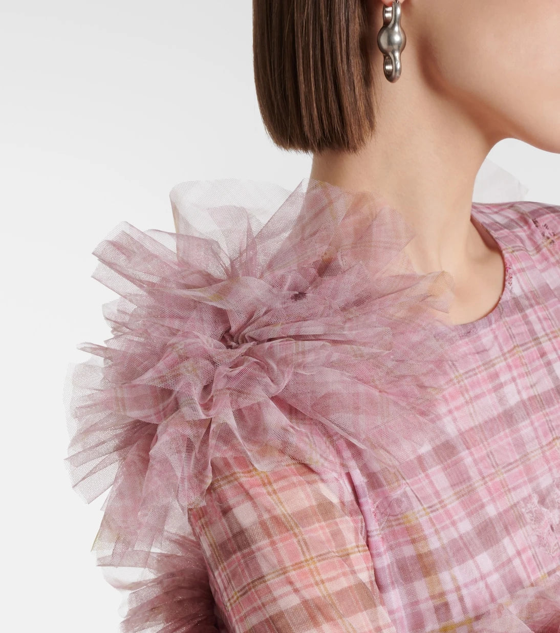 Acne Studios - Dinana appliqué checked minidress