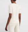 Soft Goat White Cashmere Short-Sleeve Sweater
