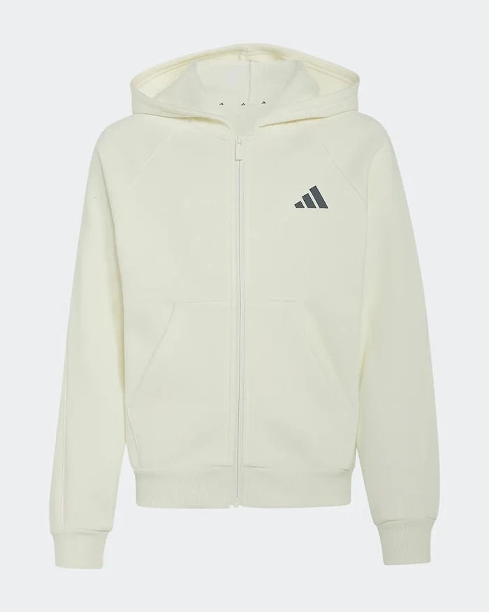 adidas çocuklar için pamuklu fermuarlı kapüşonlu sweatshirt