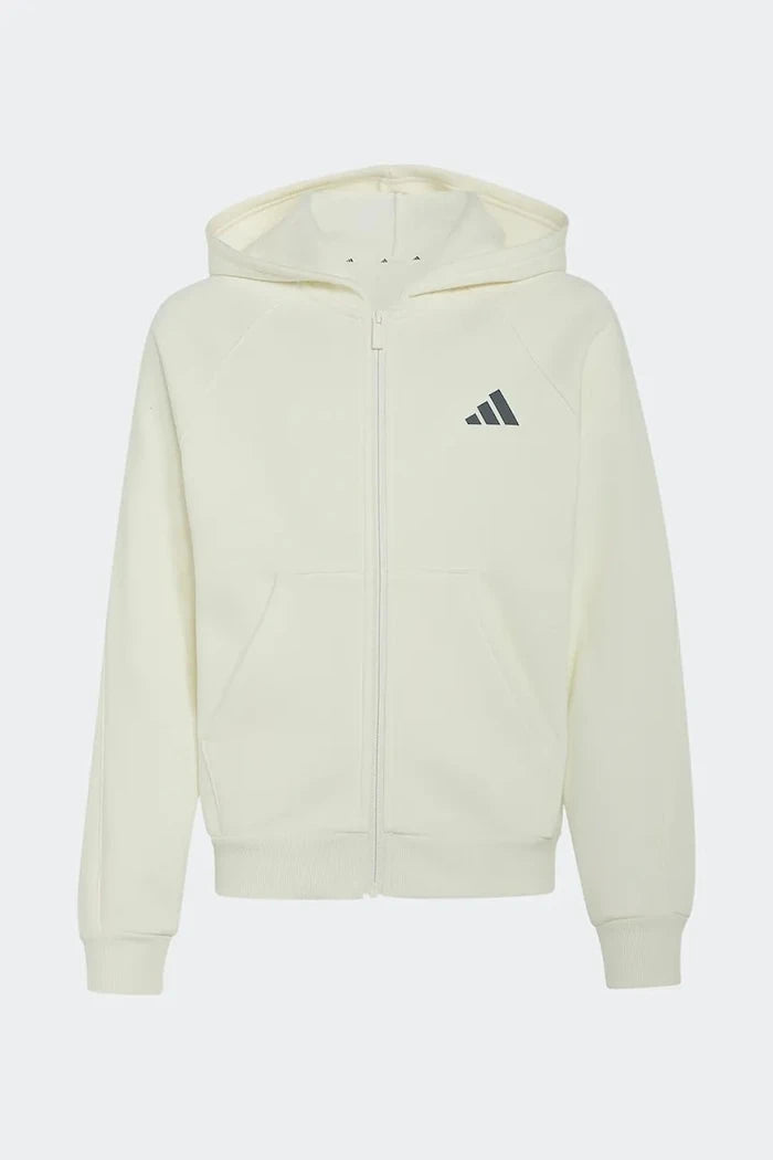 adidas çocuklar için pamuklu fermuarlı kapüşonlu sweatshirt
