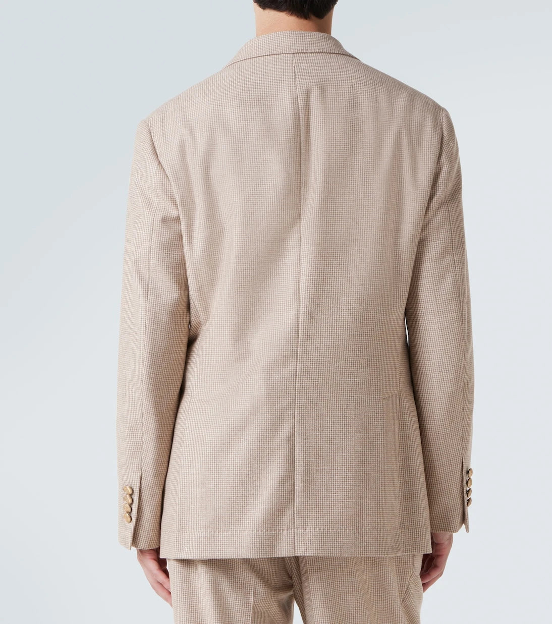 Brunello Cucinelli - Houndstooth cashmere and silk suit jacket