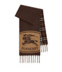 Brown Cashmere Reversible Check EKD Scarf