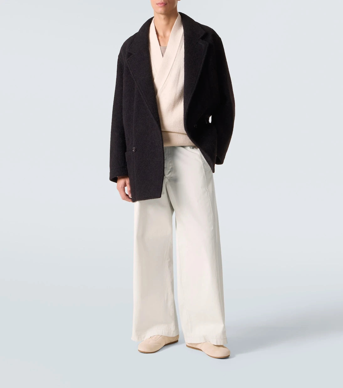 Lemaire - Cotton twill wide-leg pants