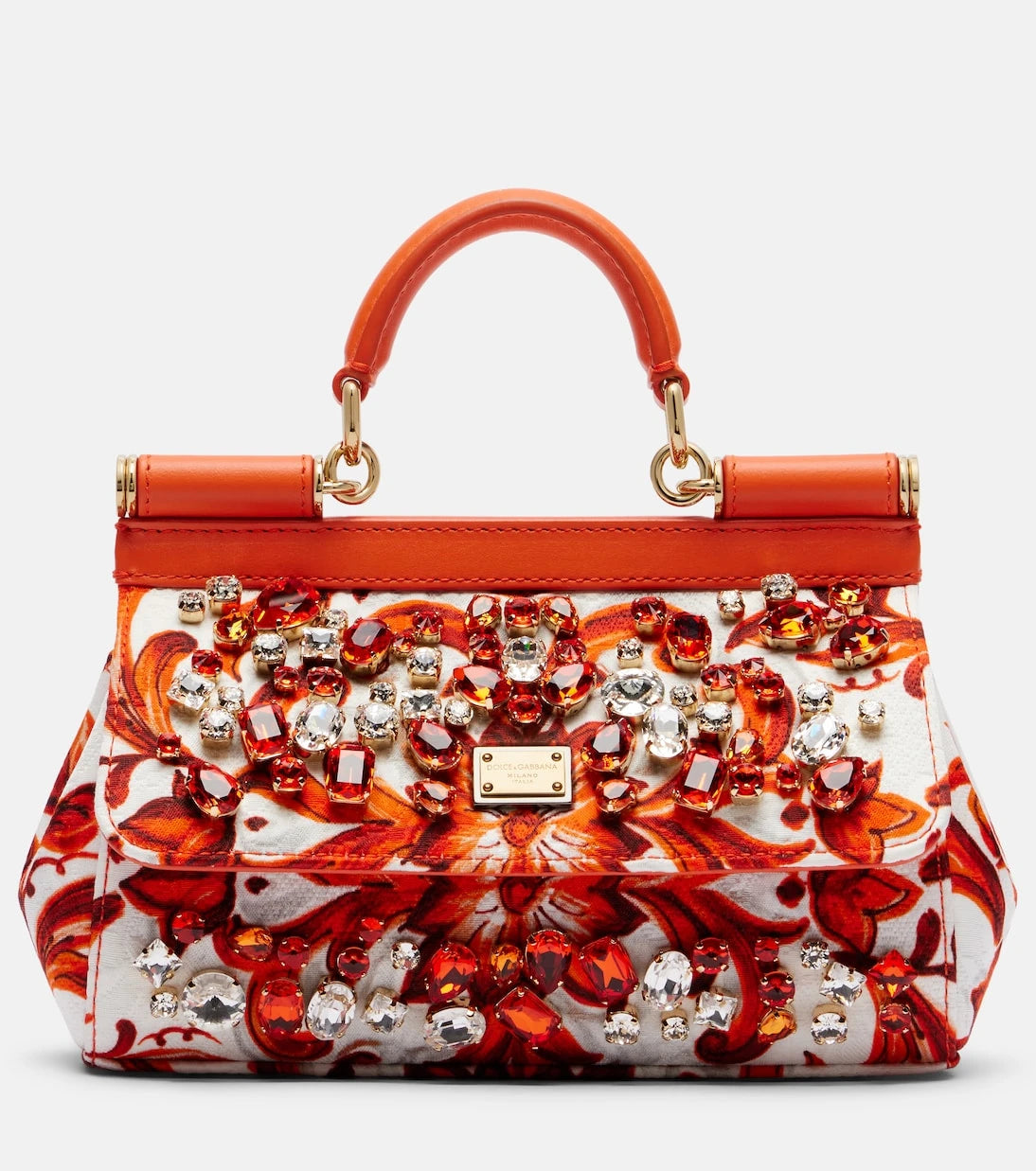 Dolce&Gabbana - Sicily Mini embellished top-handle bag