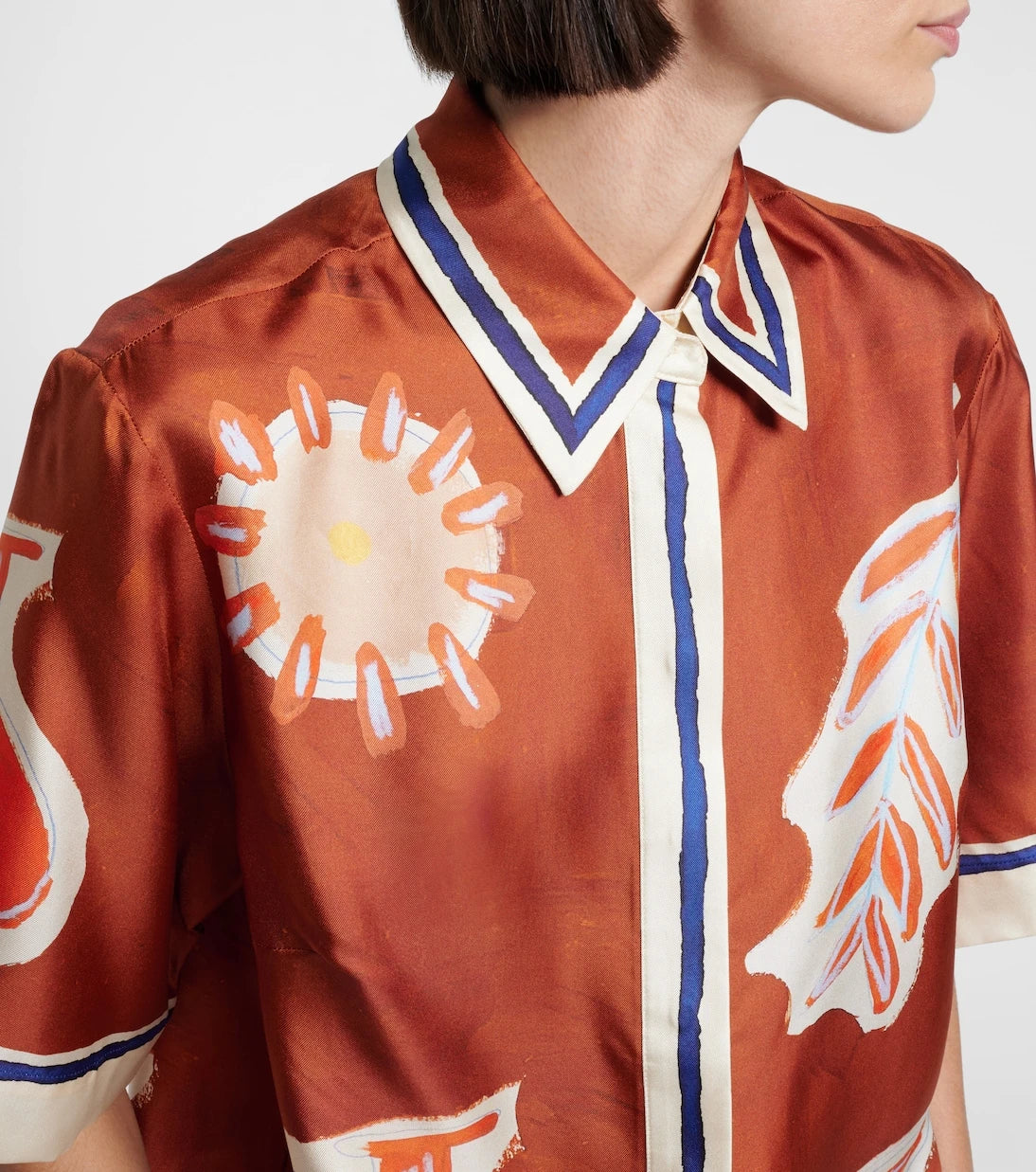 Alémais - x LRNCE Soleil D'Amour printed silk shirt