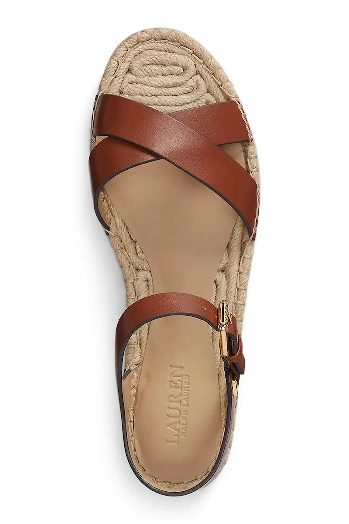 Lauren Ralph Lauren Kadın Deri Platform Sandalet Emeryn