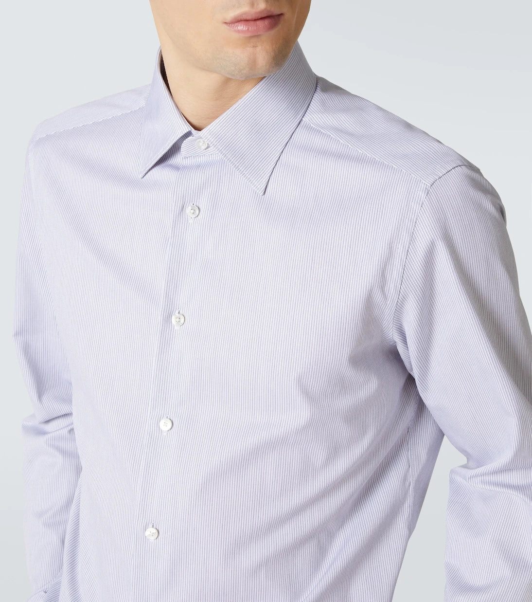 Zegna - قميص قطني مخطط