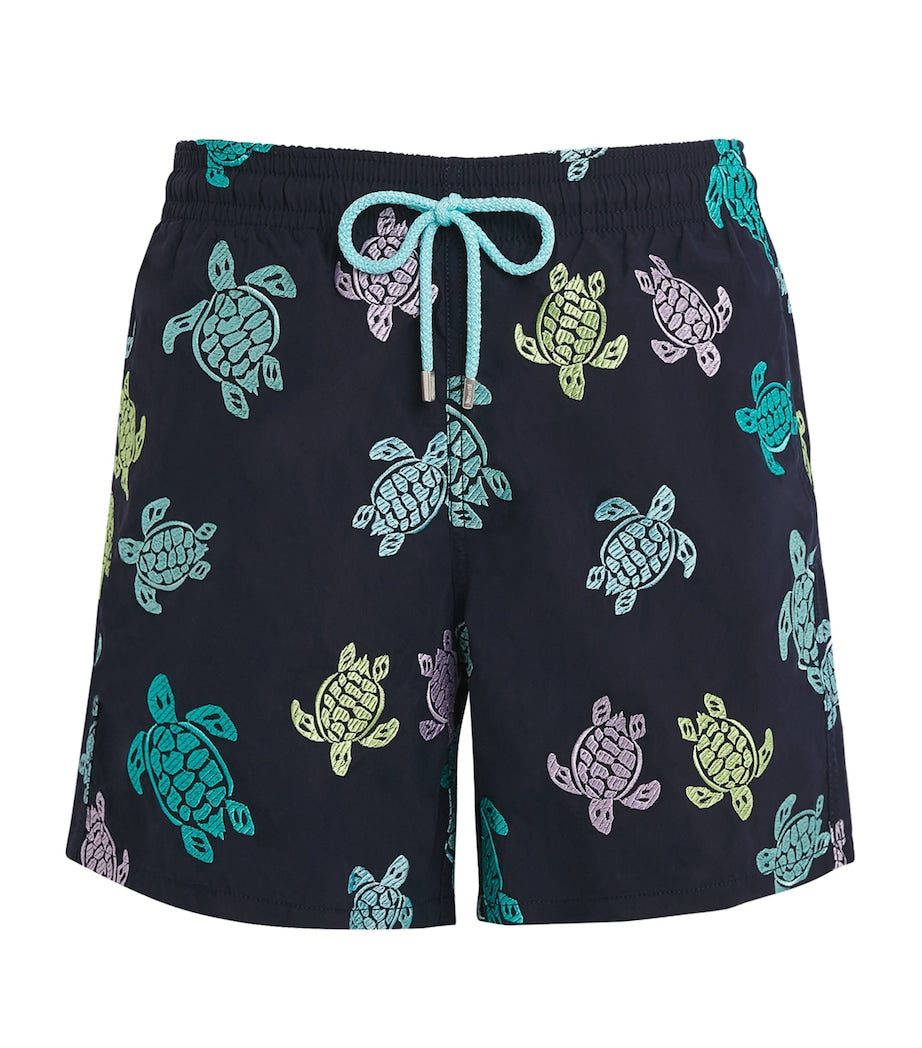 Embroidered Turtle Mistral Swim Shorts