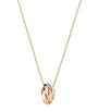 Mixed Gold and Diamond Trinity Necklace