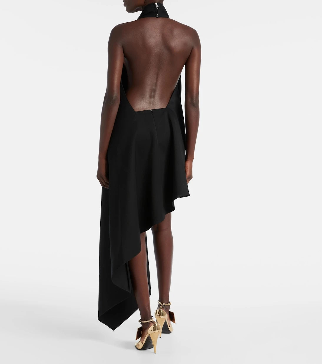 Givenchy - Asymmetric draped wool cocktail dress