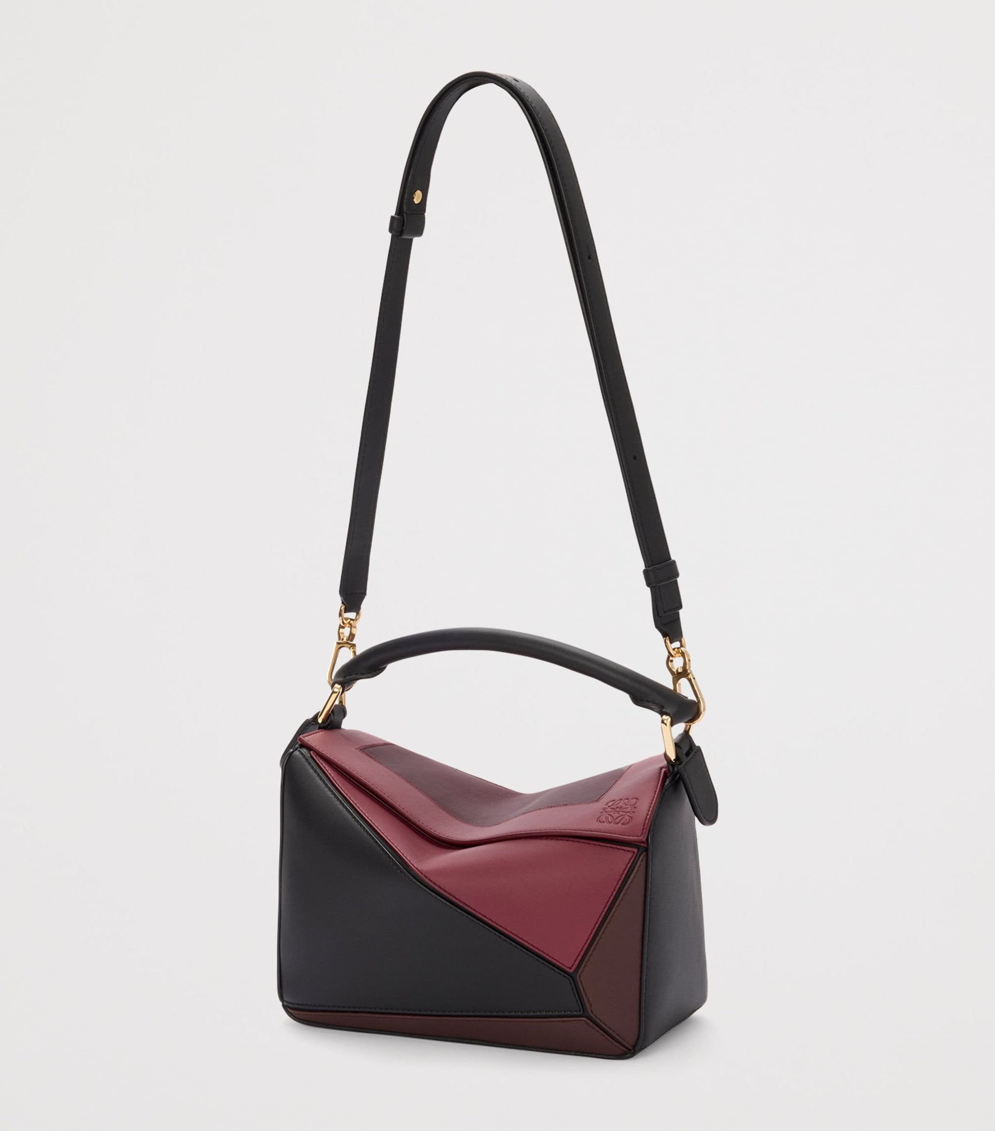LOEWE Black x Albers Leather Puzzle Top-Handle Bag