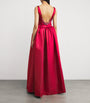 Red Sleeveless Mistletoe Gown