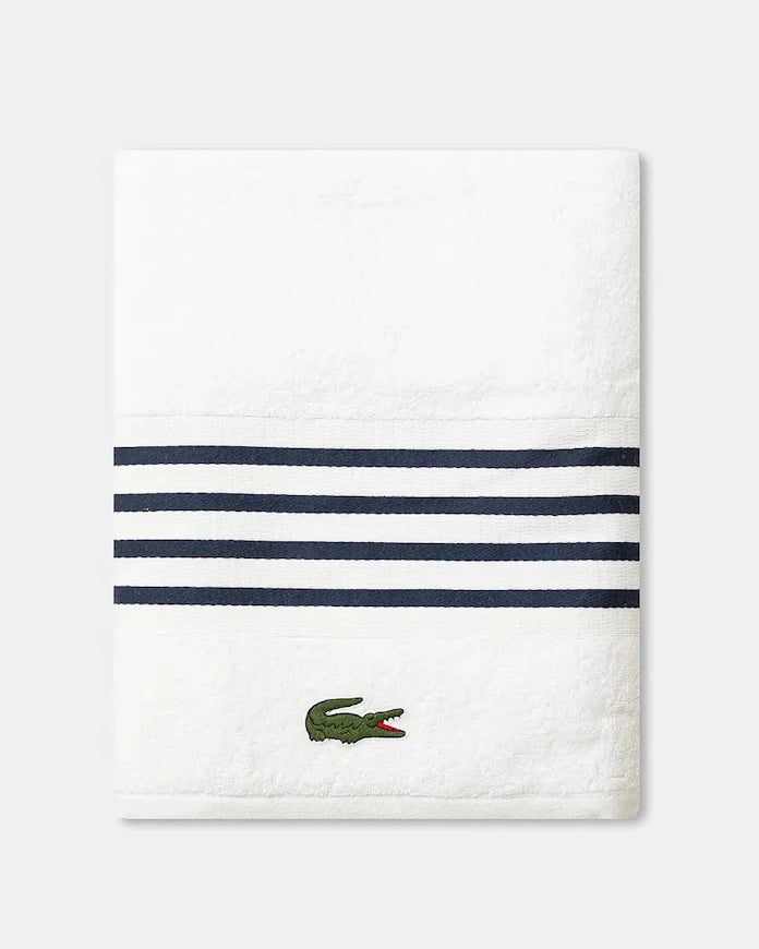 Lacoste L Courtline Marine Büyük Pamuklu Havlu 90 x 150 cm