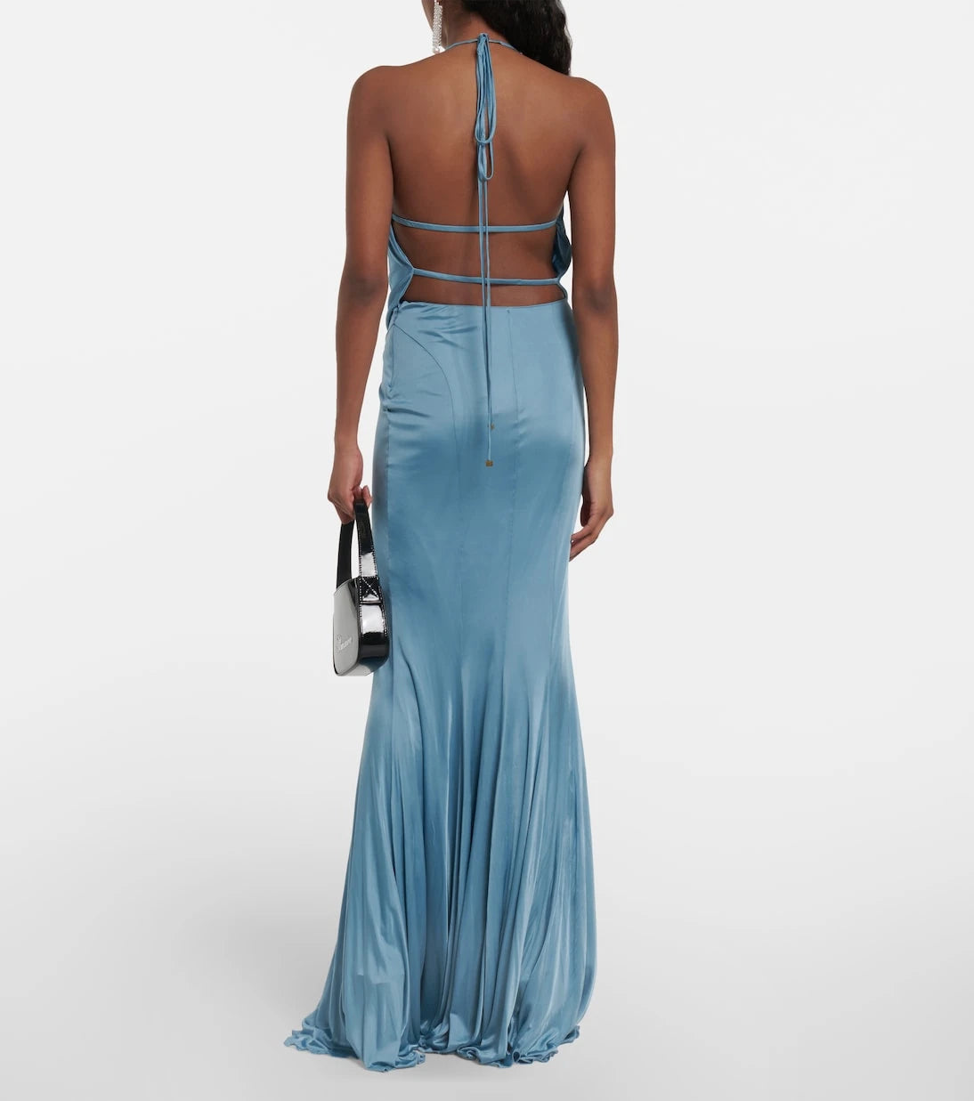 Blumarine - Open-back satin gown