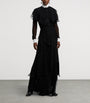 Ralph Lauren Collection Black Silk Chiffon Emala Evening Dress