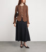 L'Agence Brown Open-Stitch Kiva Cardigan