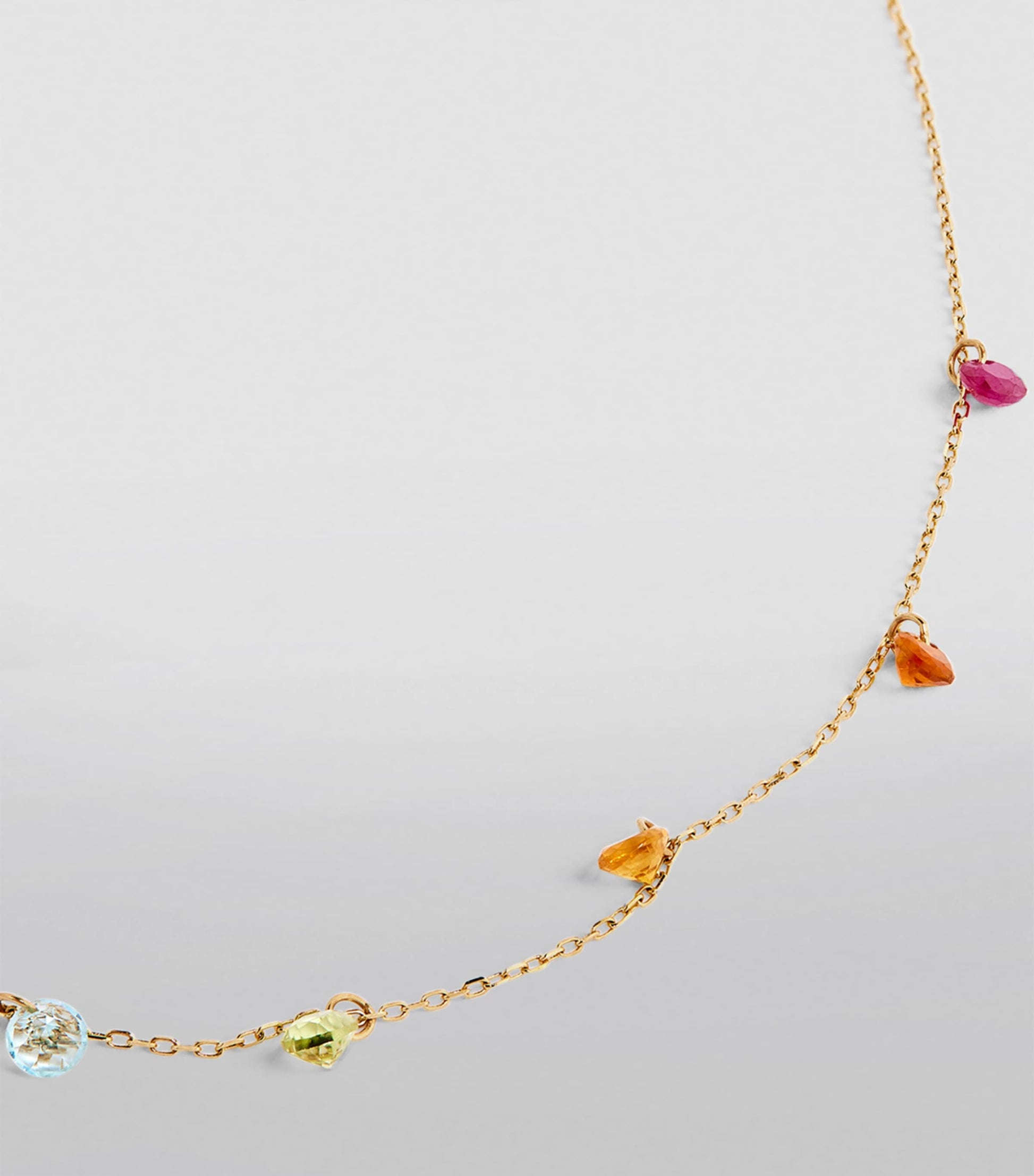 Persée Yellow Gold and Sapphire Chakra Necklace