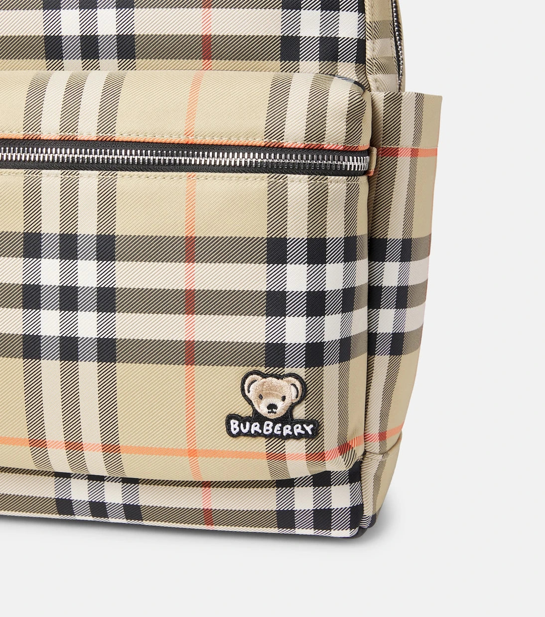 Burberry Kids - Burberry Check leather-trimmed backpack