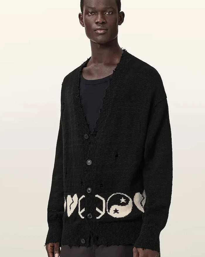 AllSaints жилетка мъжка от памук TABUA
