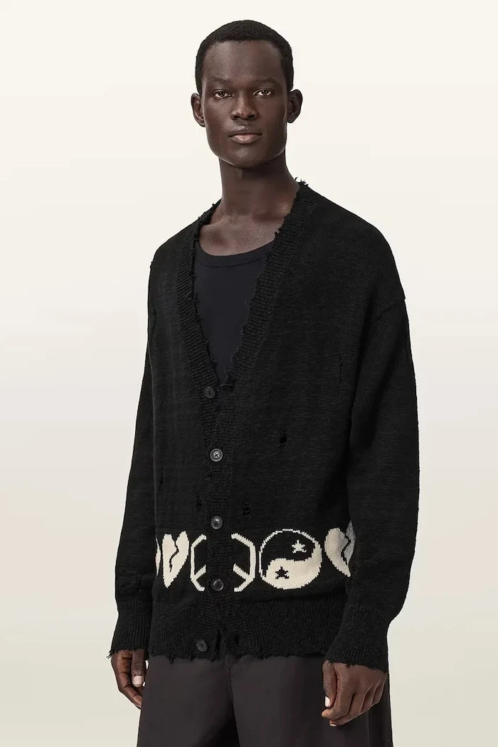 AllSaints жилетка мъжка от памук TABUA