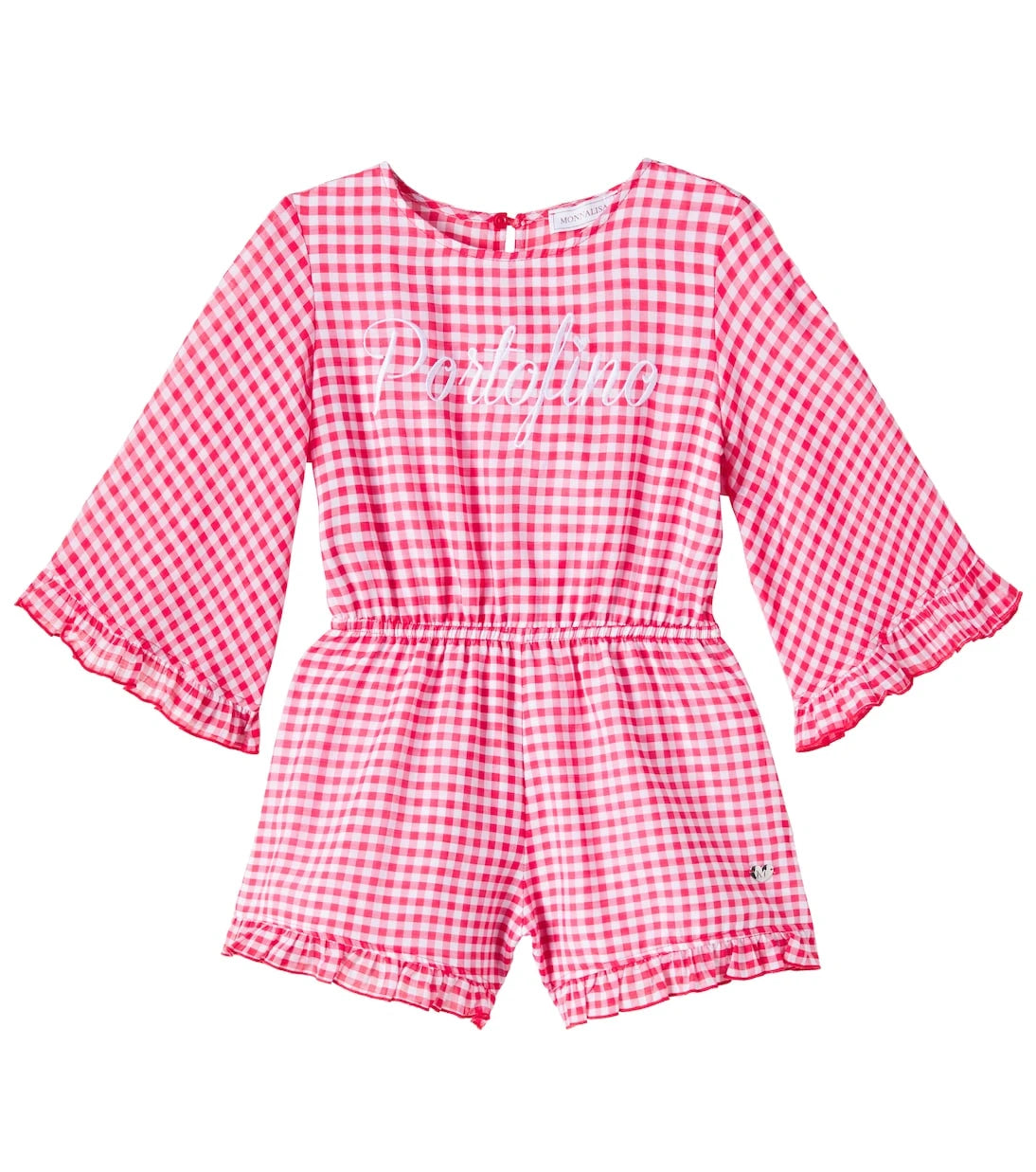 Monnalisa - Portofino vichy mussola playsuit