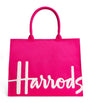 Harrods Pink Large Cotton Logo Tote Bag
