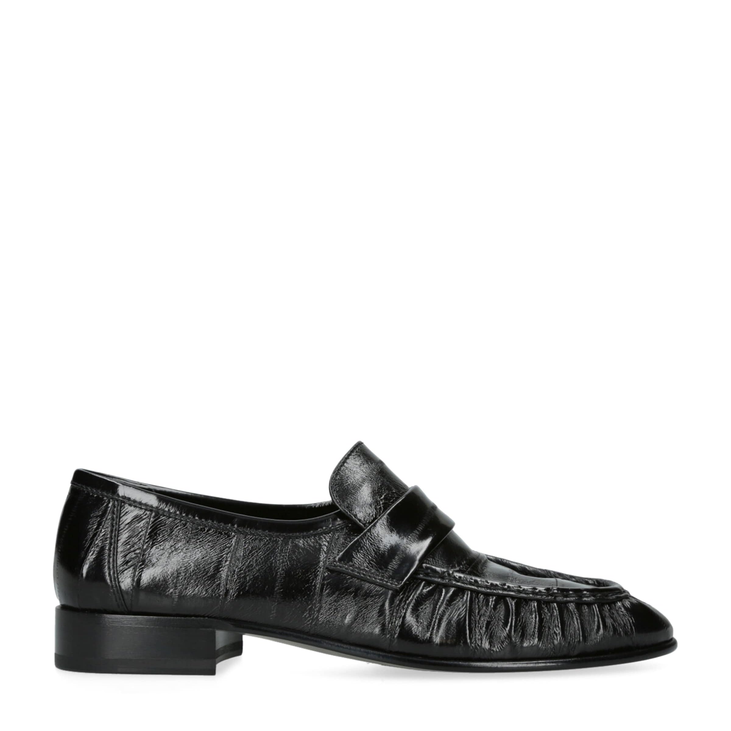 Black Soft Eel Loafers