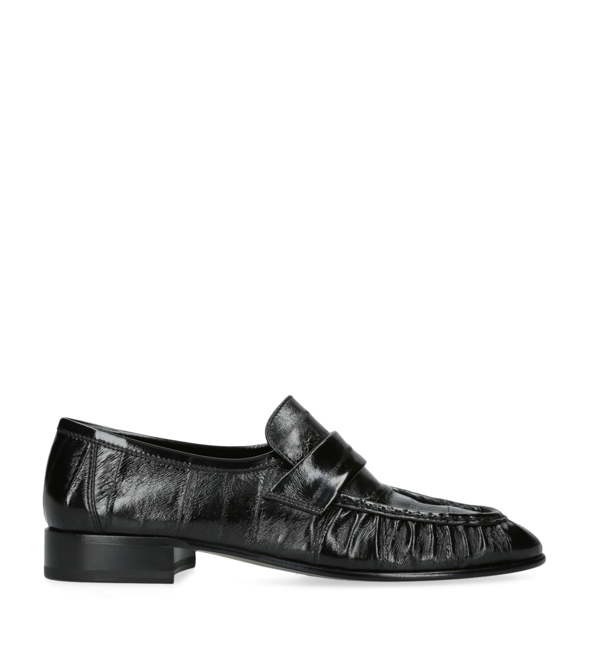 Black Soft Eel Loafers