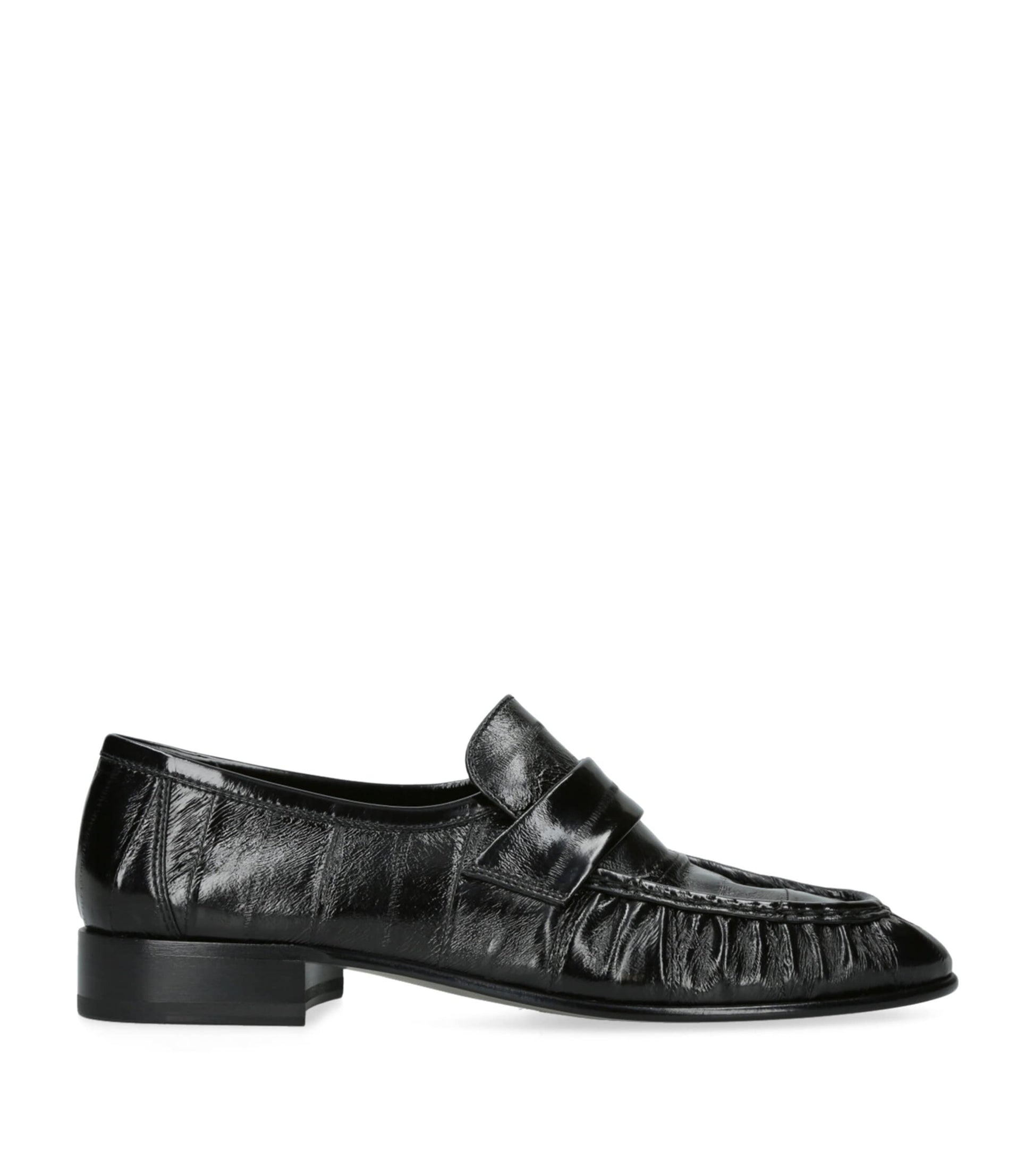 Black Soft Eel Loafers